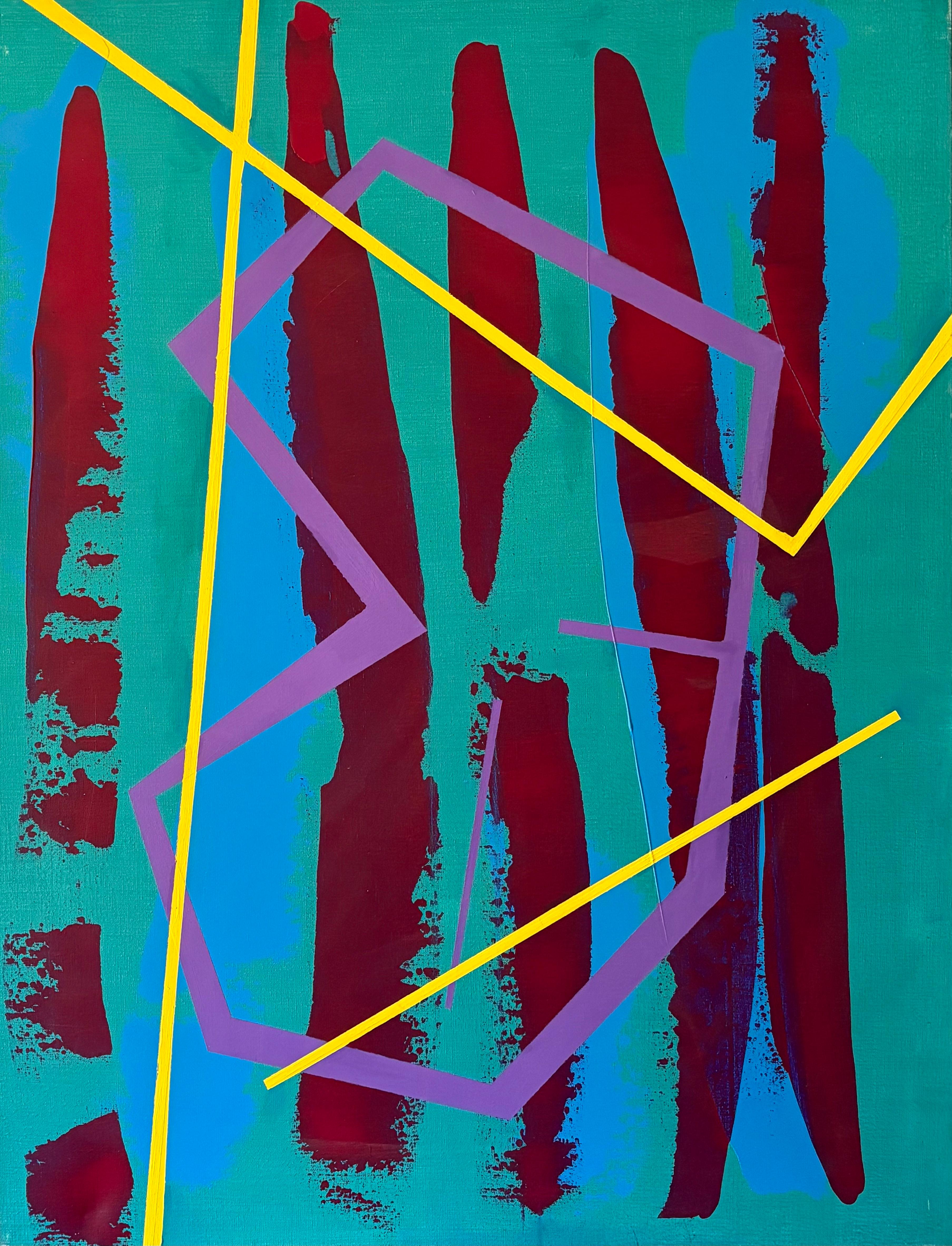 Abstract Painting Jean-Luc Veret - Art abstrait contemporain français de J.L.A. Veret - Insomnie