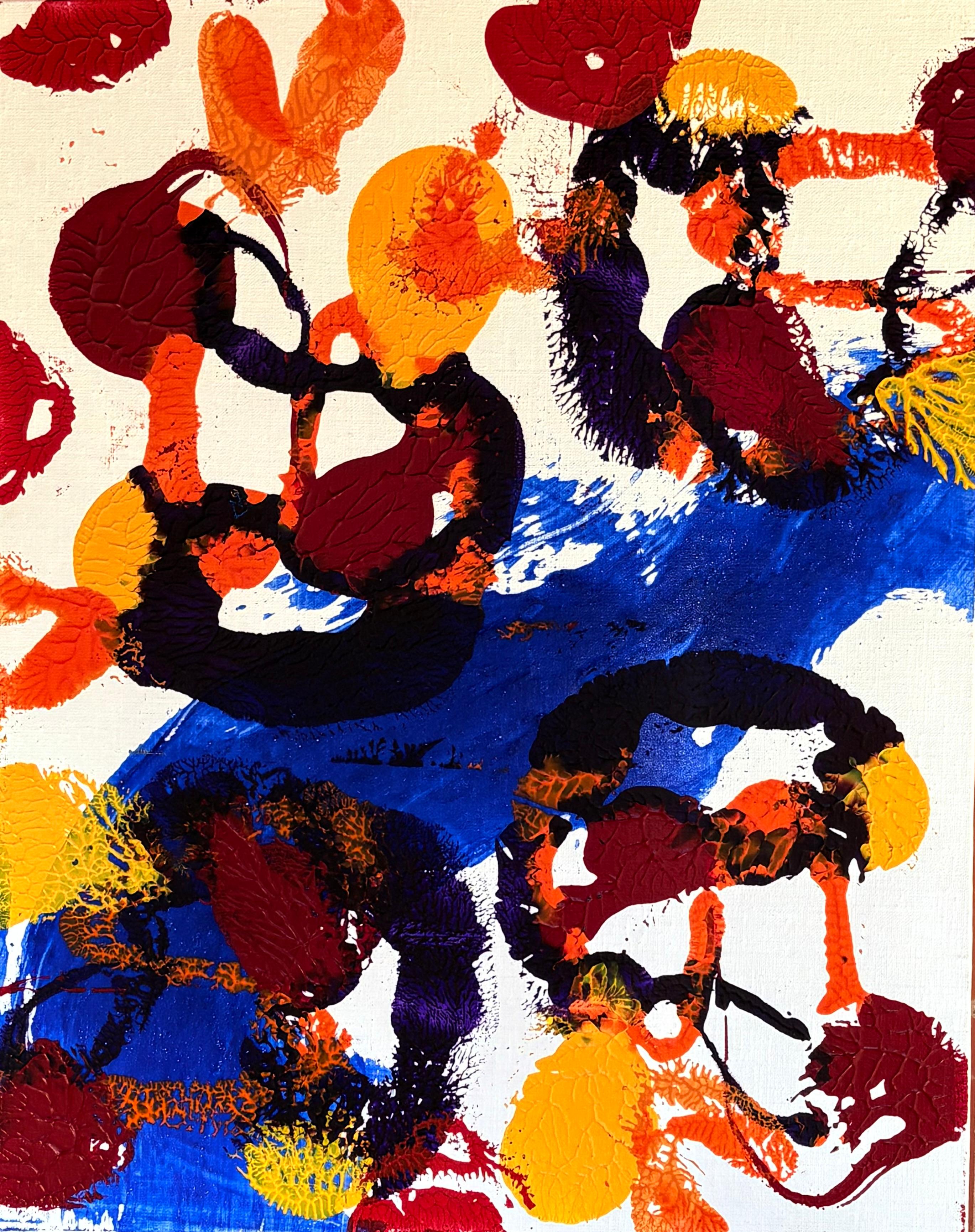 Arte abstracto contemporáneo francés de J.-L. Veret - Mauvais Amours