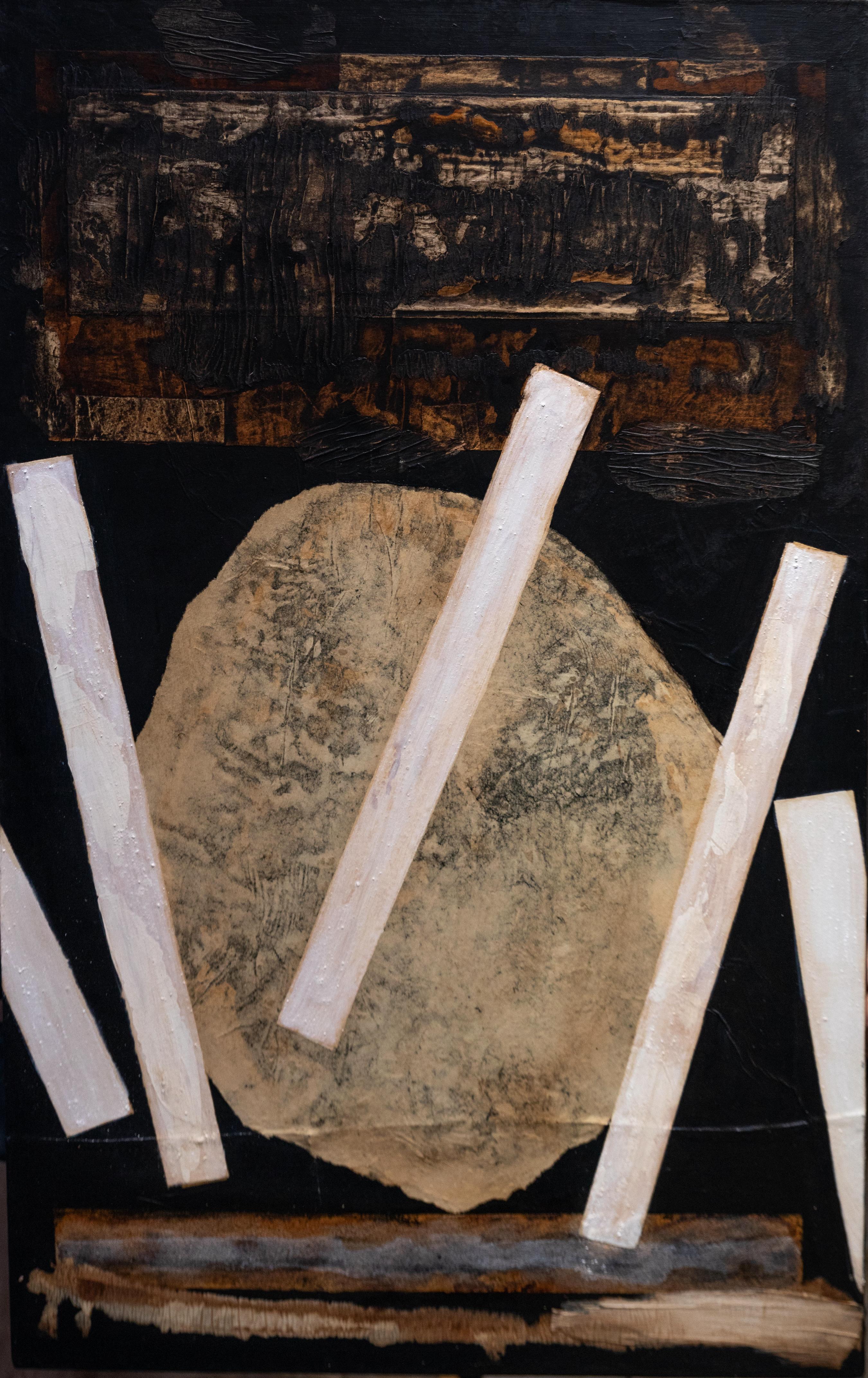 Arte astratta contemporanea francese di J.-L. Veret - Mezzanotte