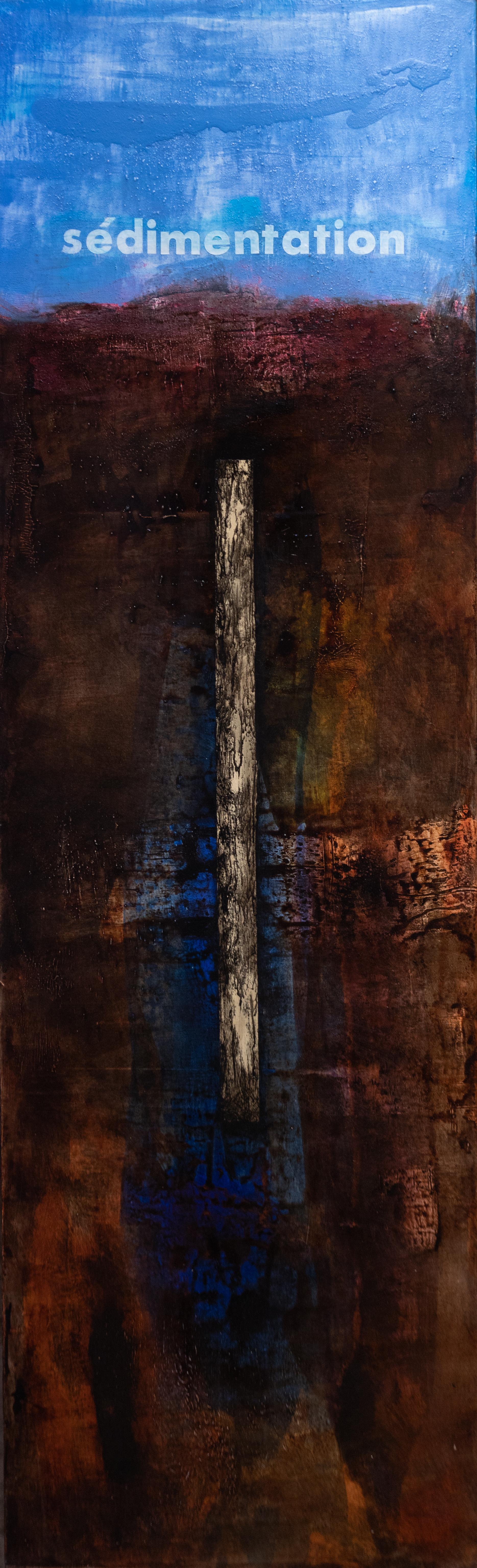 Arte astratta contemporanea francese di J.-L. Veret - Sédimentation - Painting di Jean-Luc Veret