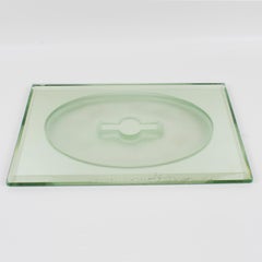 Jean Luce Art Deco Mirrored Glass Tray Platter Centerpiece, 1930s