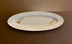 Jean Luce Art Deco 13 Pieces Dinner Fish Service in Porcelain of Limoges France