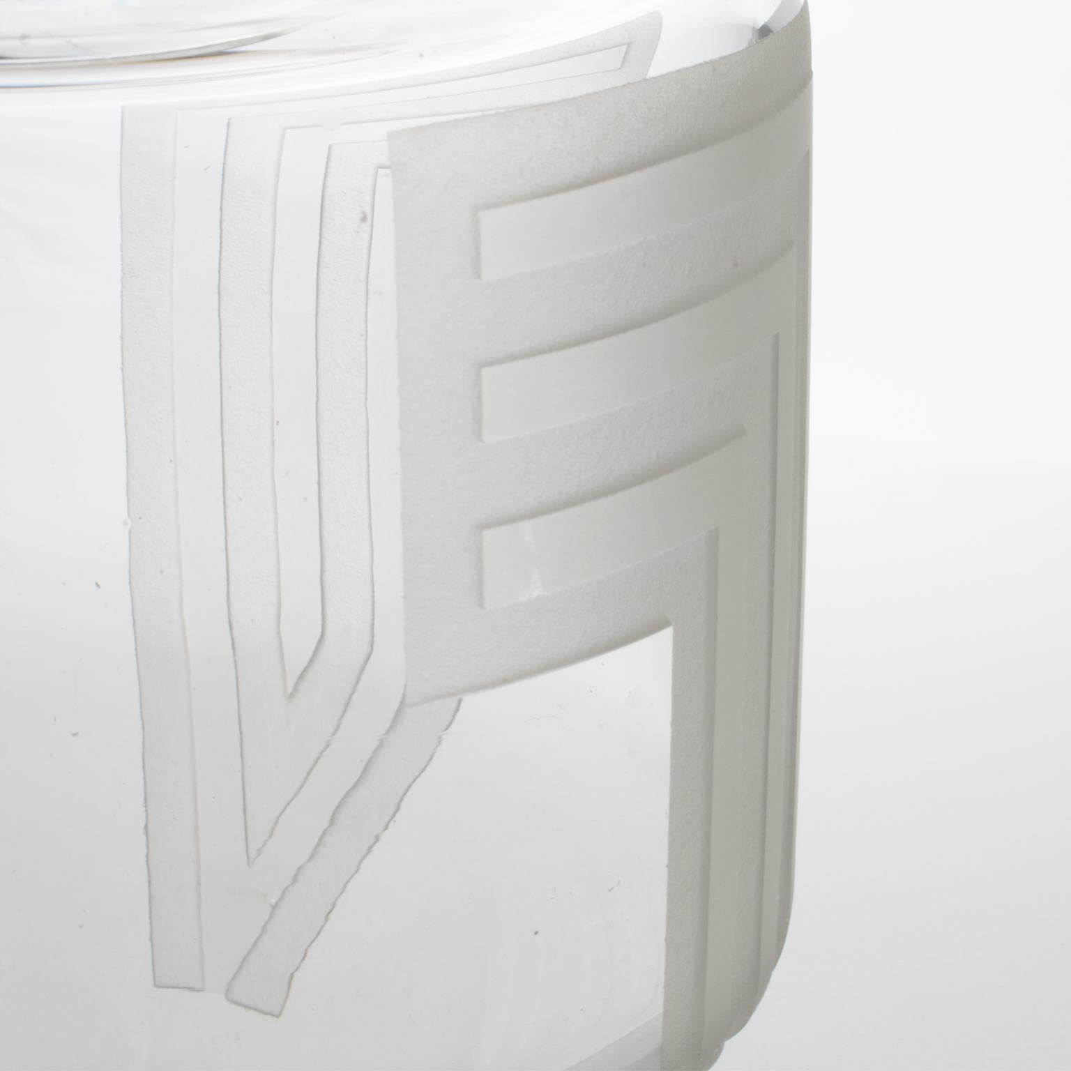 Vase art déco géométrique gravé à l'acide Jean Luce 9