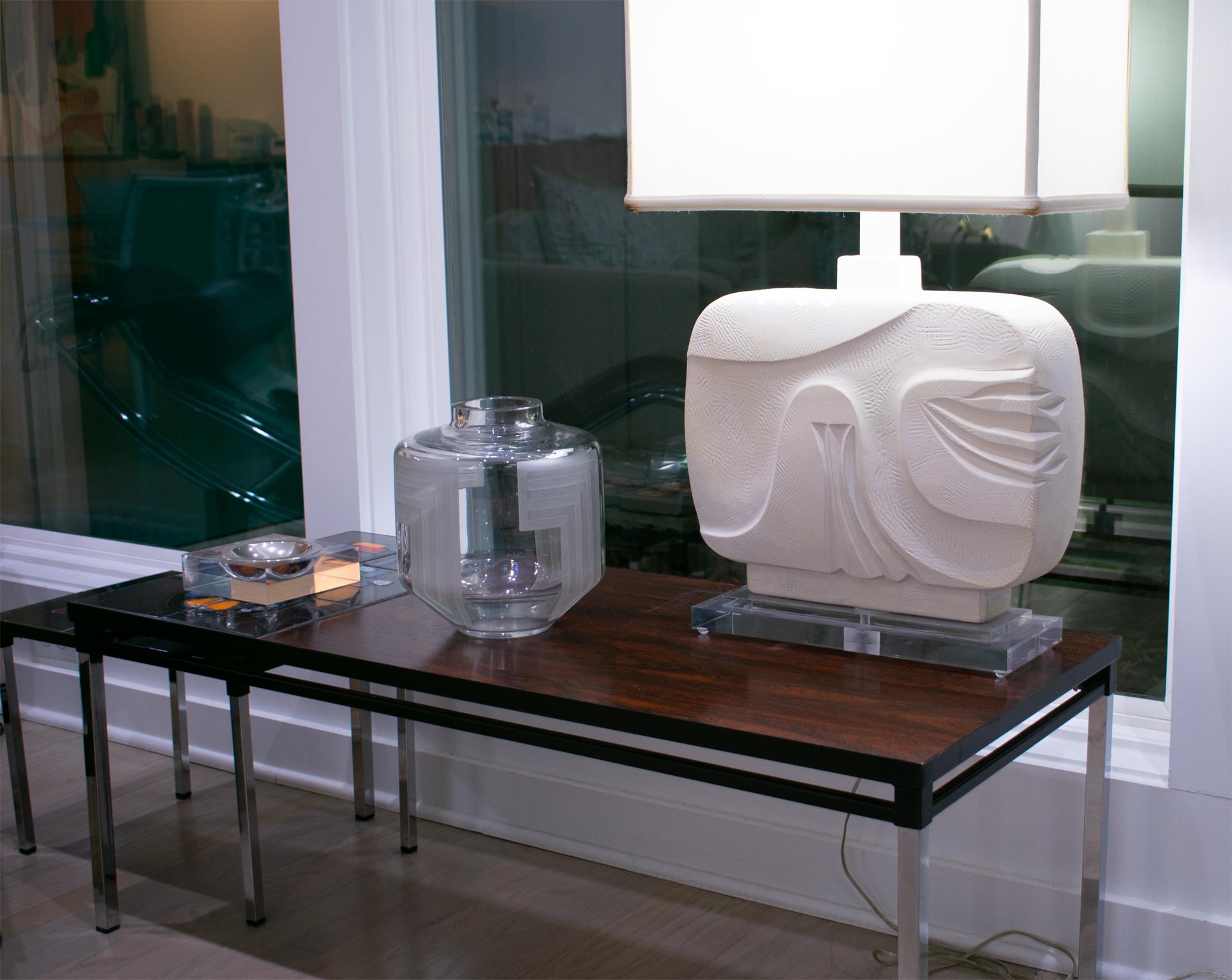 Vase art déco géométrique gravé à l'acide Jean Luce 13