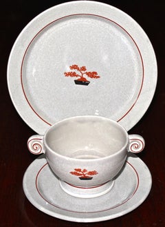 Grupo de postres francés Art Déco Sevres de Jean Luce