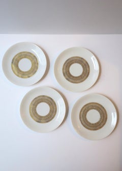 Jean Luce Porcelain Small Plates French Modernism, Set of 4