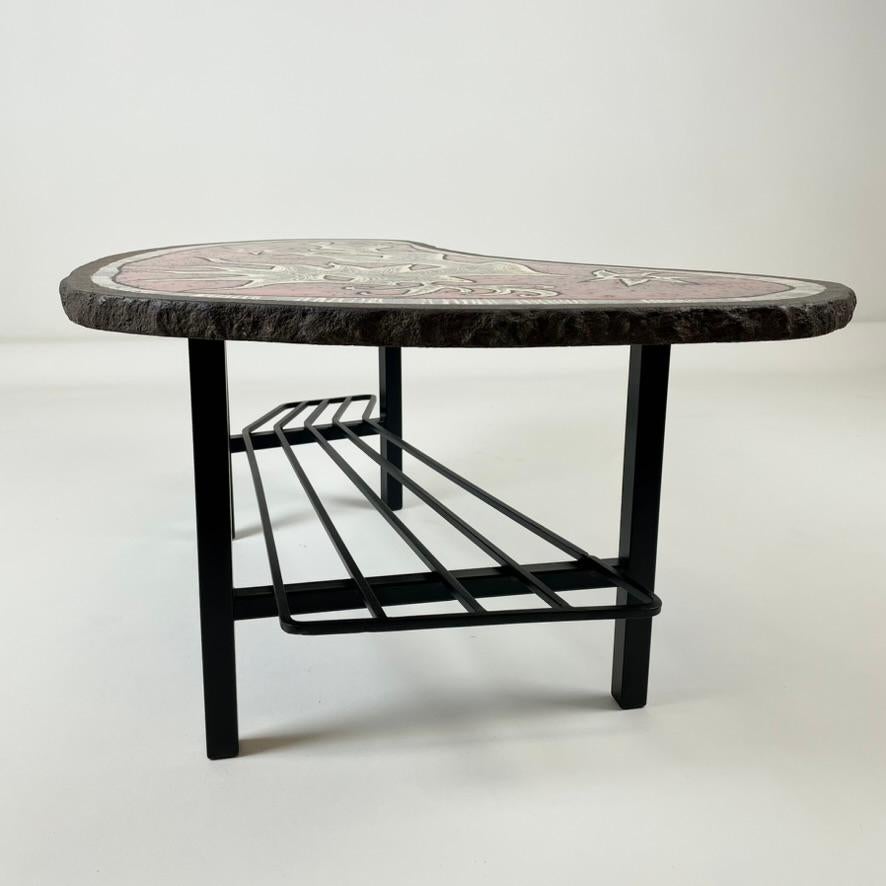 Jean Lurçat Attributed Free Form Coffee Table circa 1950, France. For Sale 2