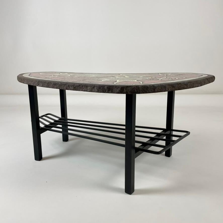 Jean Lurçat Attributed Free Form Coffee Table circa 1950, France. For Sale 3