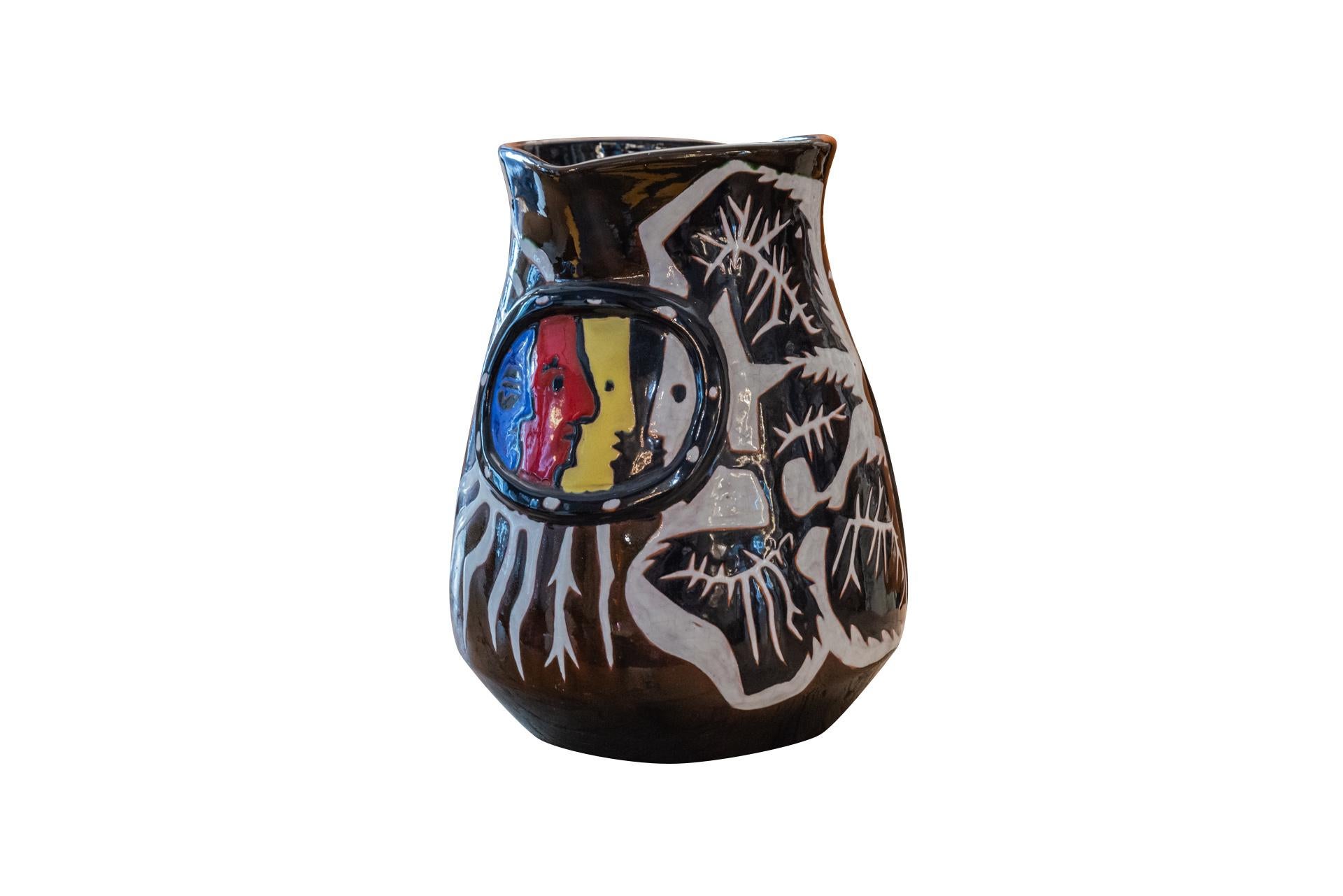 Jean Lurçat, Big Vase, Enameled Ceramic, circa 1960, France In Good Condition In Nice, Cote d' Azur