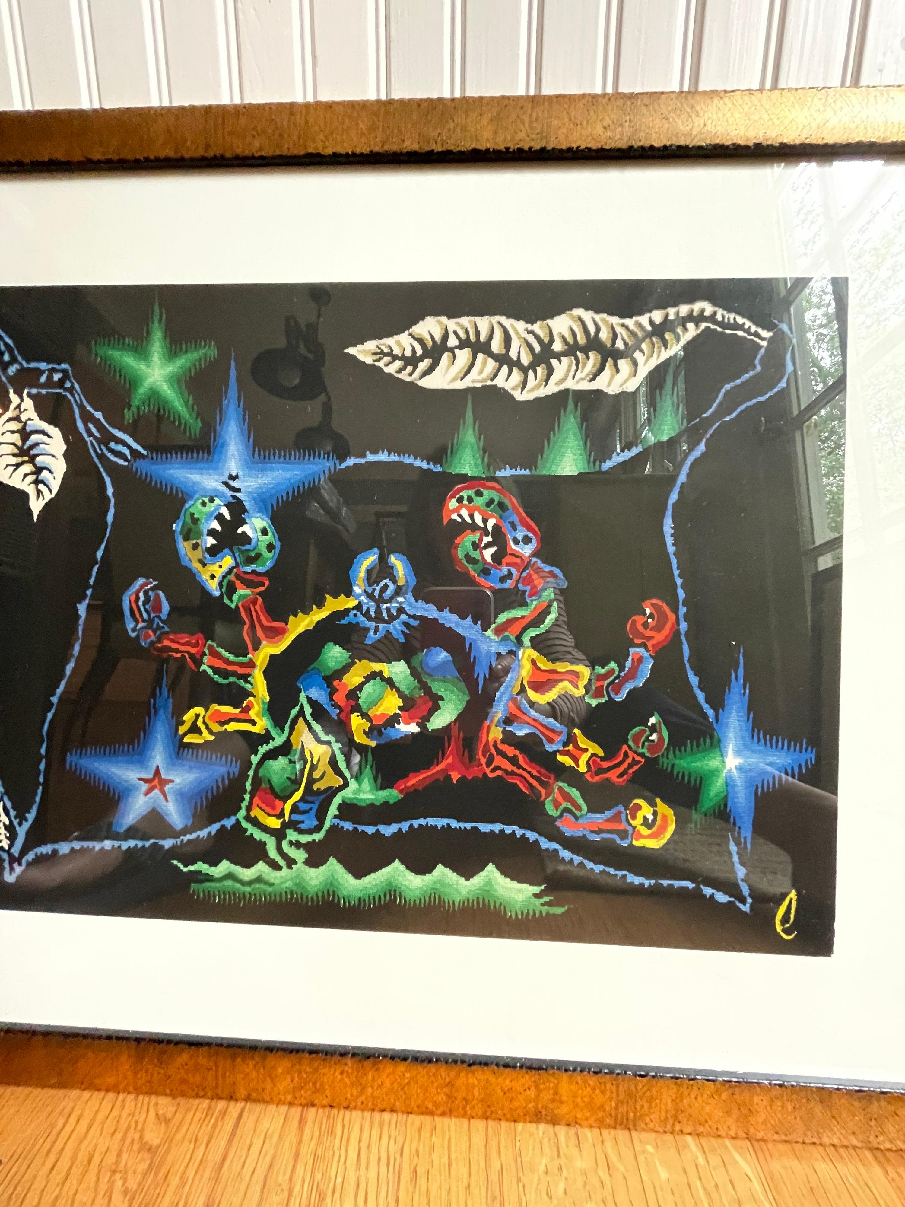 Jean Lurcat Cancer Zodiac Tapestry Lithograph  In Good Condition For Sale In Chicago, IL
