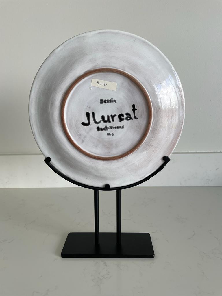 Jean Lurcat-Keramikteller, um 1955, Frankreich  (Moderne der Mitte des Jahrhunderts) im Angebot