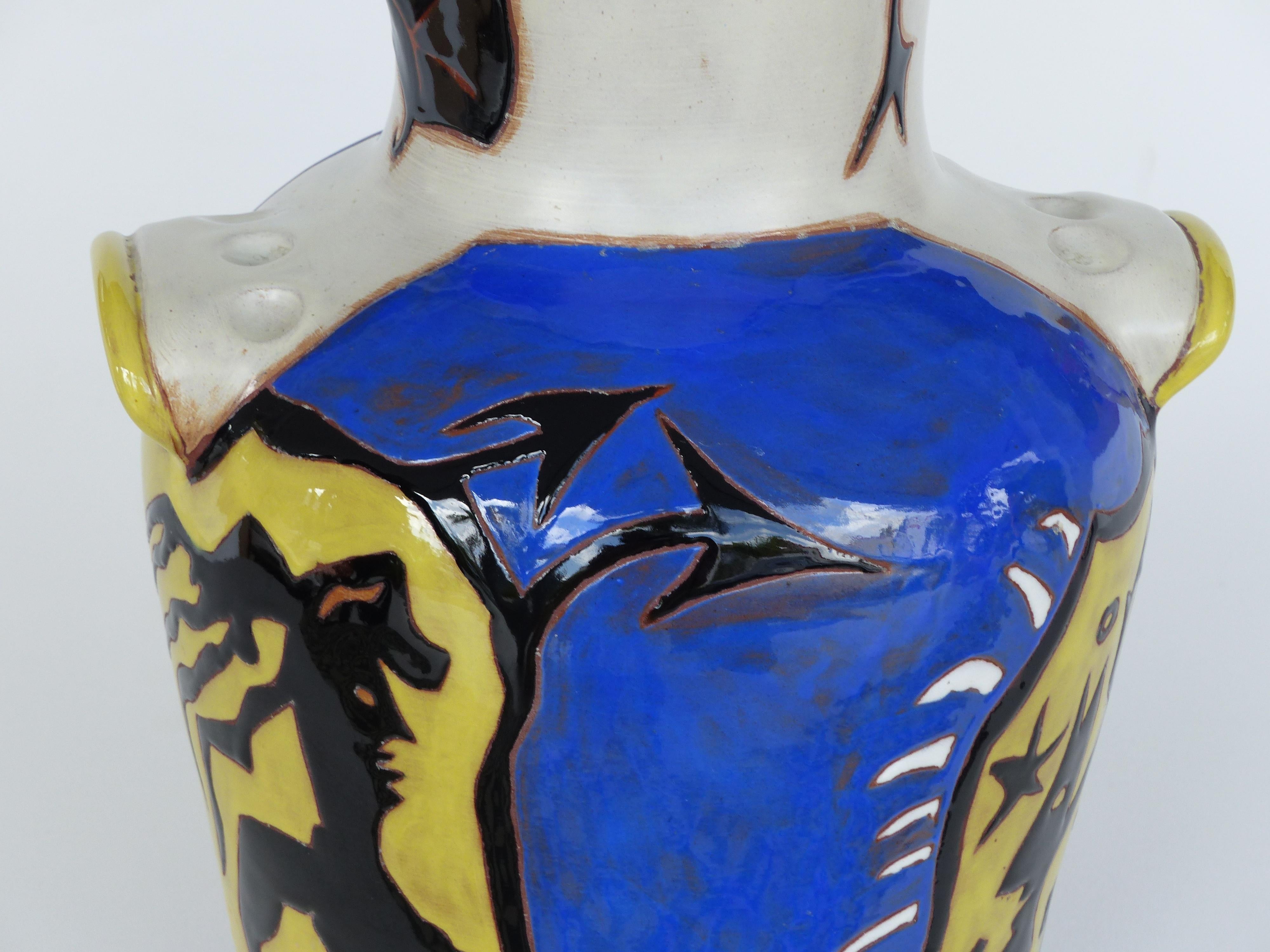 Jean Lurçat French Ceramic Midcentury Vase 22/50 For Sale 4
