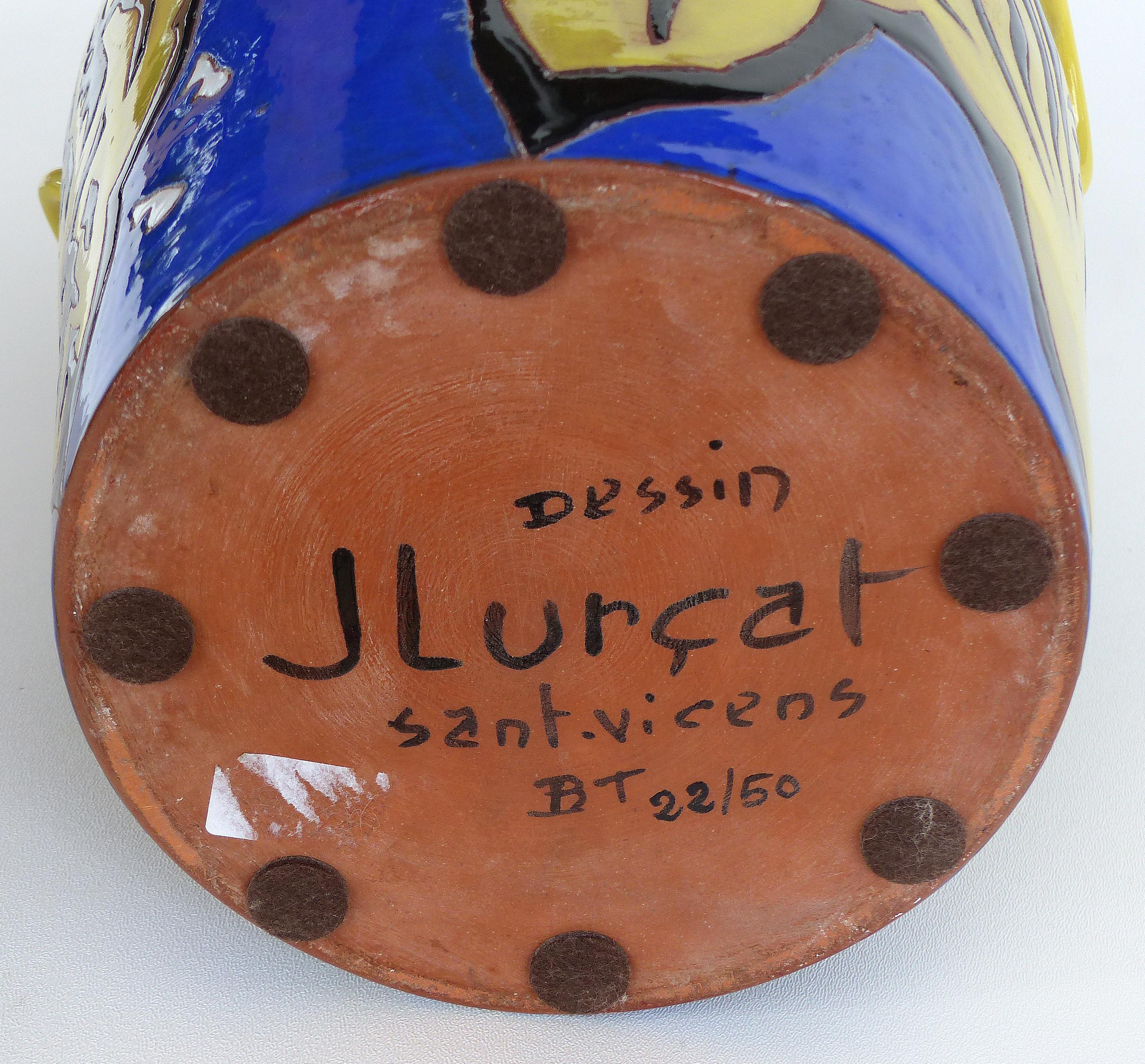 Jean Lurçat French Ceramic Midcentury Vase 22/50 For Sale 6
