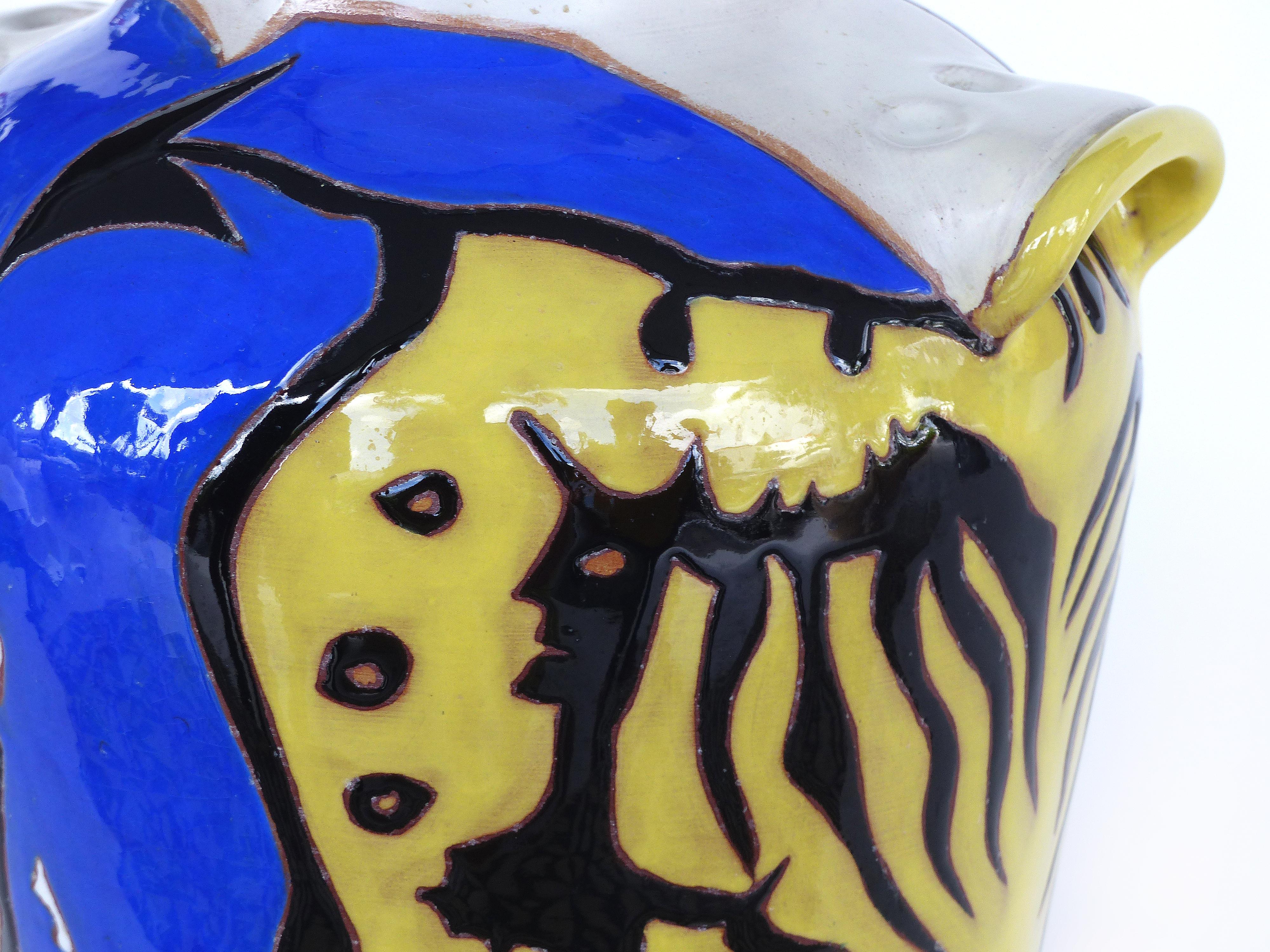 Jean Lurçat French Ceramic Midcentury Vase 22/50 In Good Condition For Sale In Miami, FL