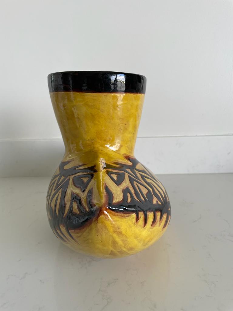 French Jean Lurcat  Glazed Ceramic Vase, Sant Vincens, Circa 1955, France For Sale