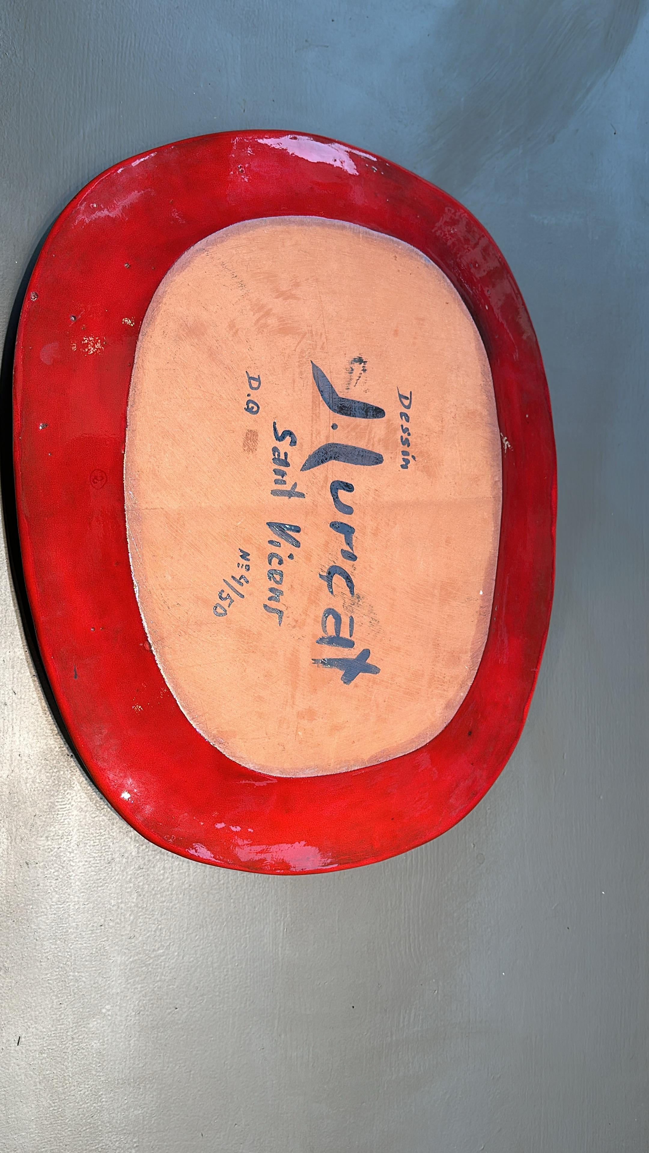 Jean Lurcat Grand plat forme libre Excellent état - En vente à PAU, FR