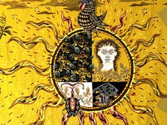 Jean Lurçat "Les amours jaunes" Aubusson Wool Tapestry