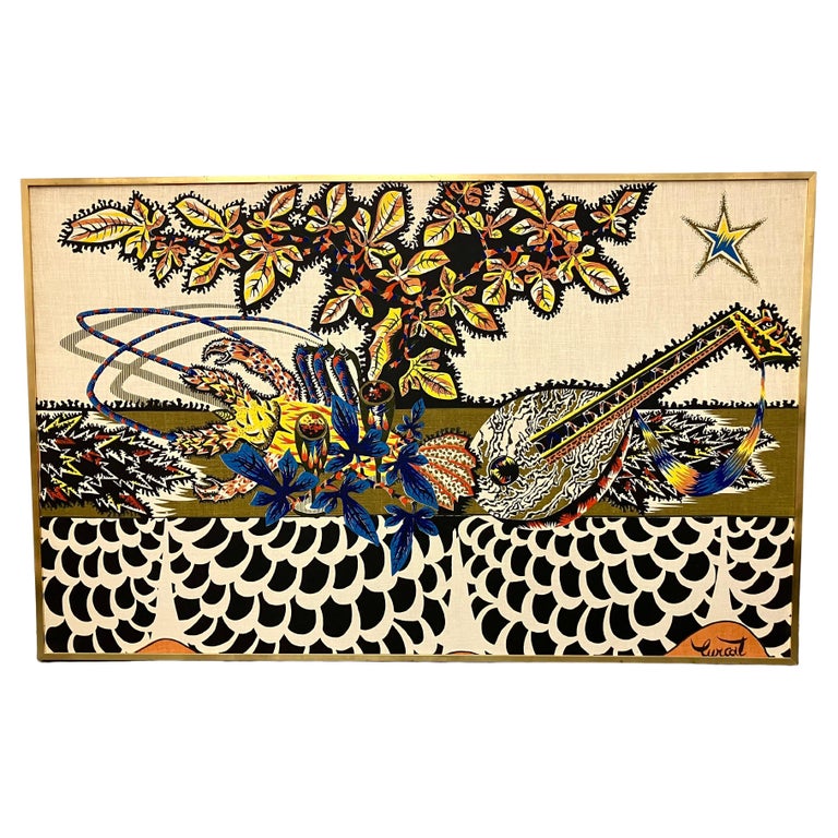 Jean Lurcat Printed Linen Tapestry "Le Table" For Sale