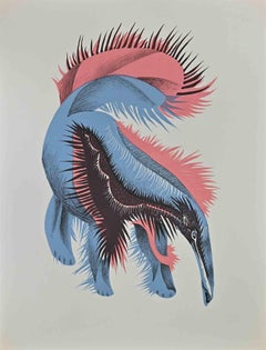 Anteater - Woodcut by Jean Lurçat - 1948
