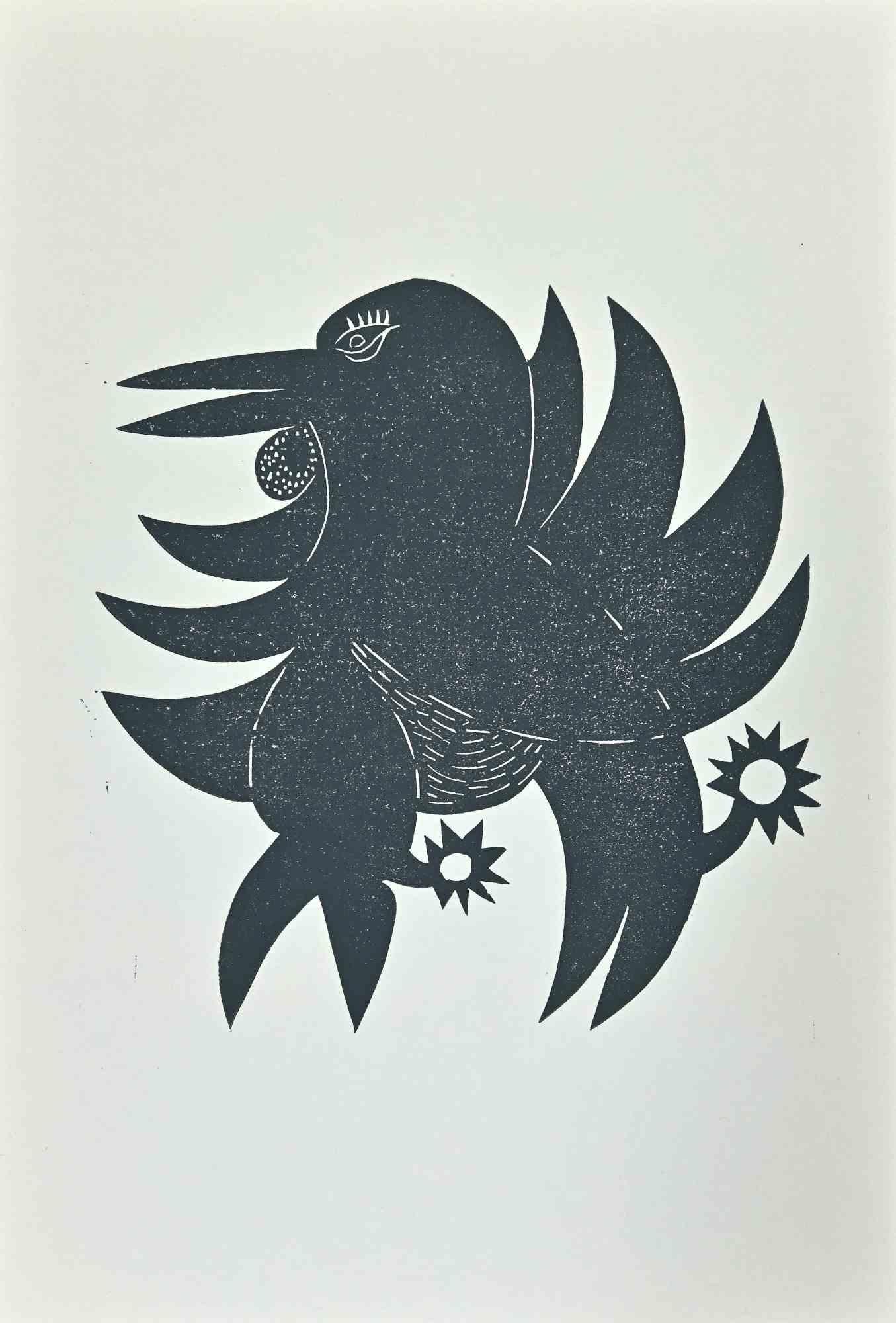 Jean Lurcat Figurative Print - Bird - Original Lithograph By Jean Lurçat - Mid-20th Century