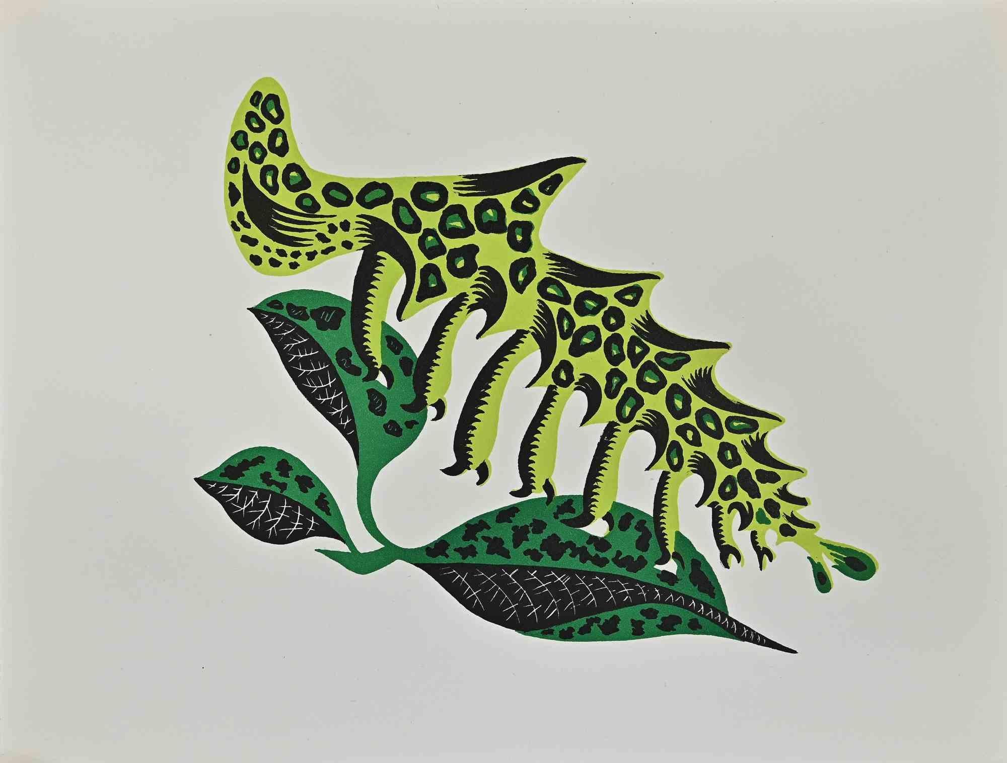 Caterpillar - Woodcut by Jean Lurçat - 1948