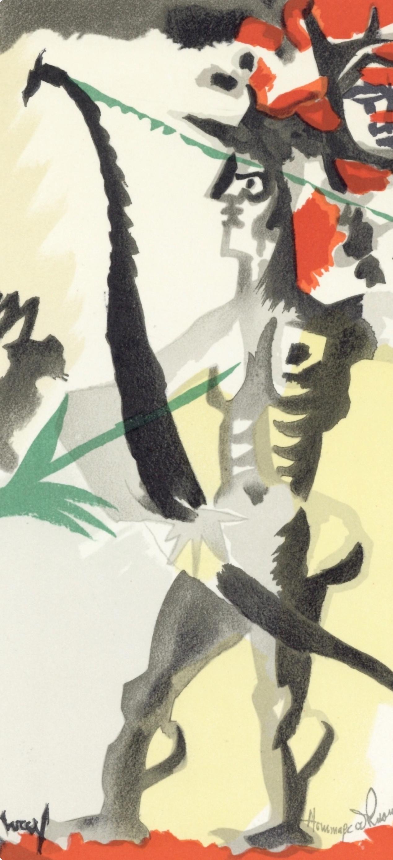 Composición, Carta a mi pintor Raoul Dufy - Print Cubista de Jean Lurcat