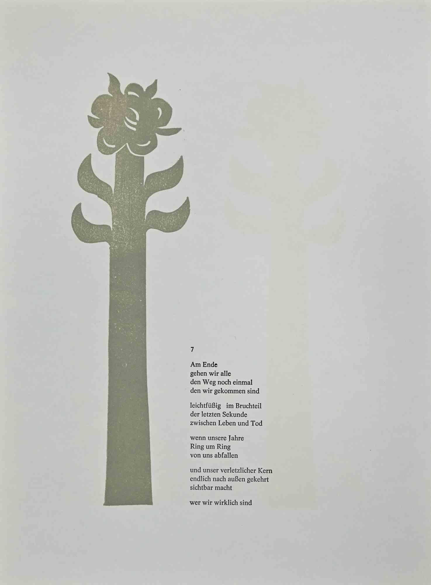 Composition - Original Lithograph by Jean Lurçat - Mid 20th Century