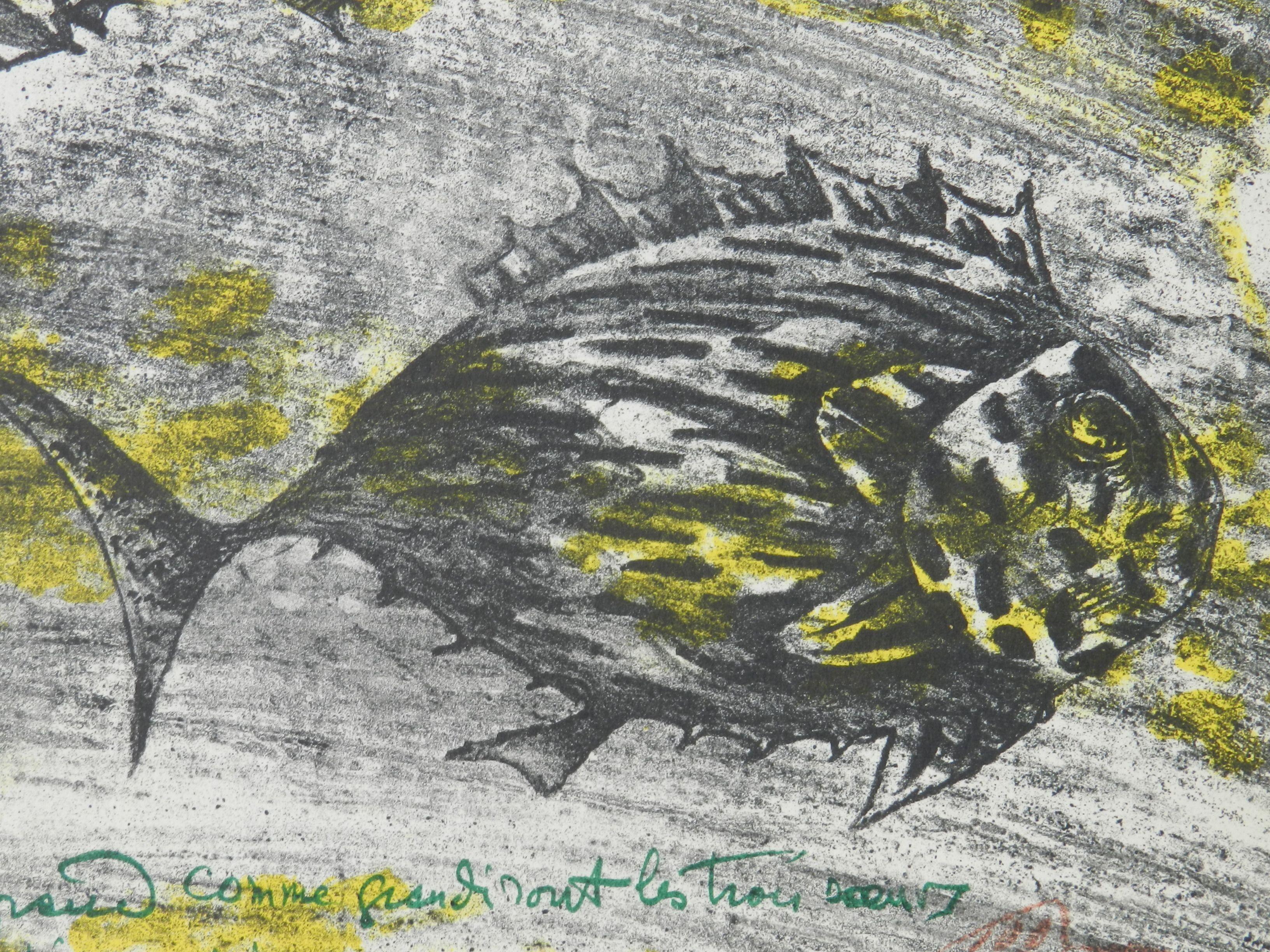 Lithographie Jean Lurcat poisson avec numéro de série 123 sur 200 vers 1950 en vente 9
