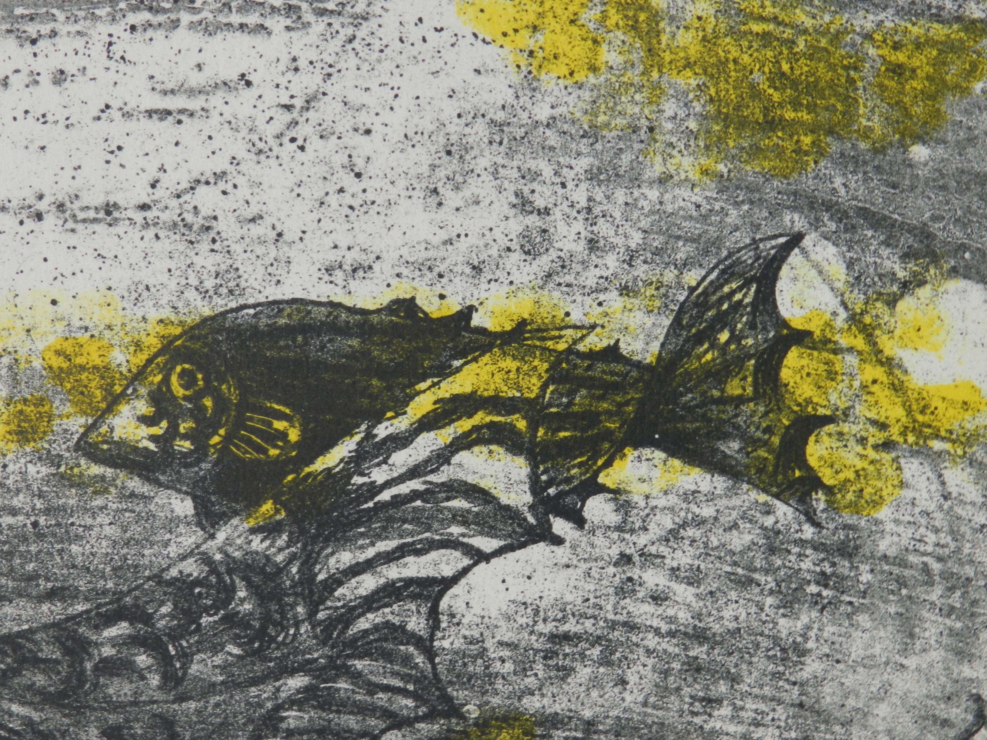 Lithographie Jean Lurcat poisson avec numéro de série 123 sur 200 vers 1950 en vente 10