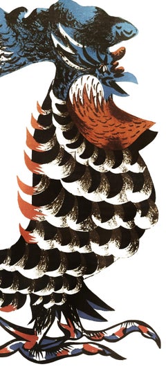 Jean Lurcat, Rooster of Gresivaudan, from Animal Geography, 1975 (after)