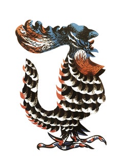 Jean Lurcat, Rooster of Gresivaudan, from Animal Geography, 1975 (after)