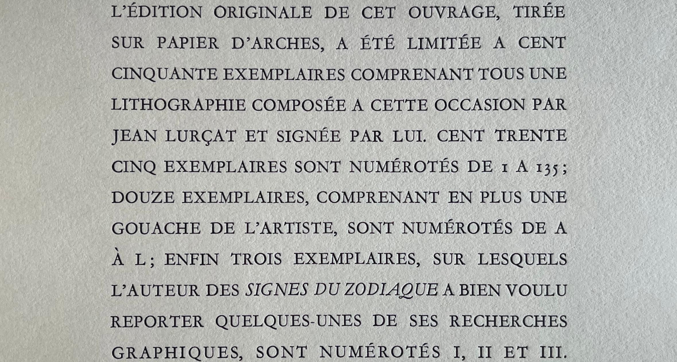 Le Scorpion (Scorpio), Les Signes du zodiaque, Jean Lurçat For Sale 3