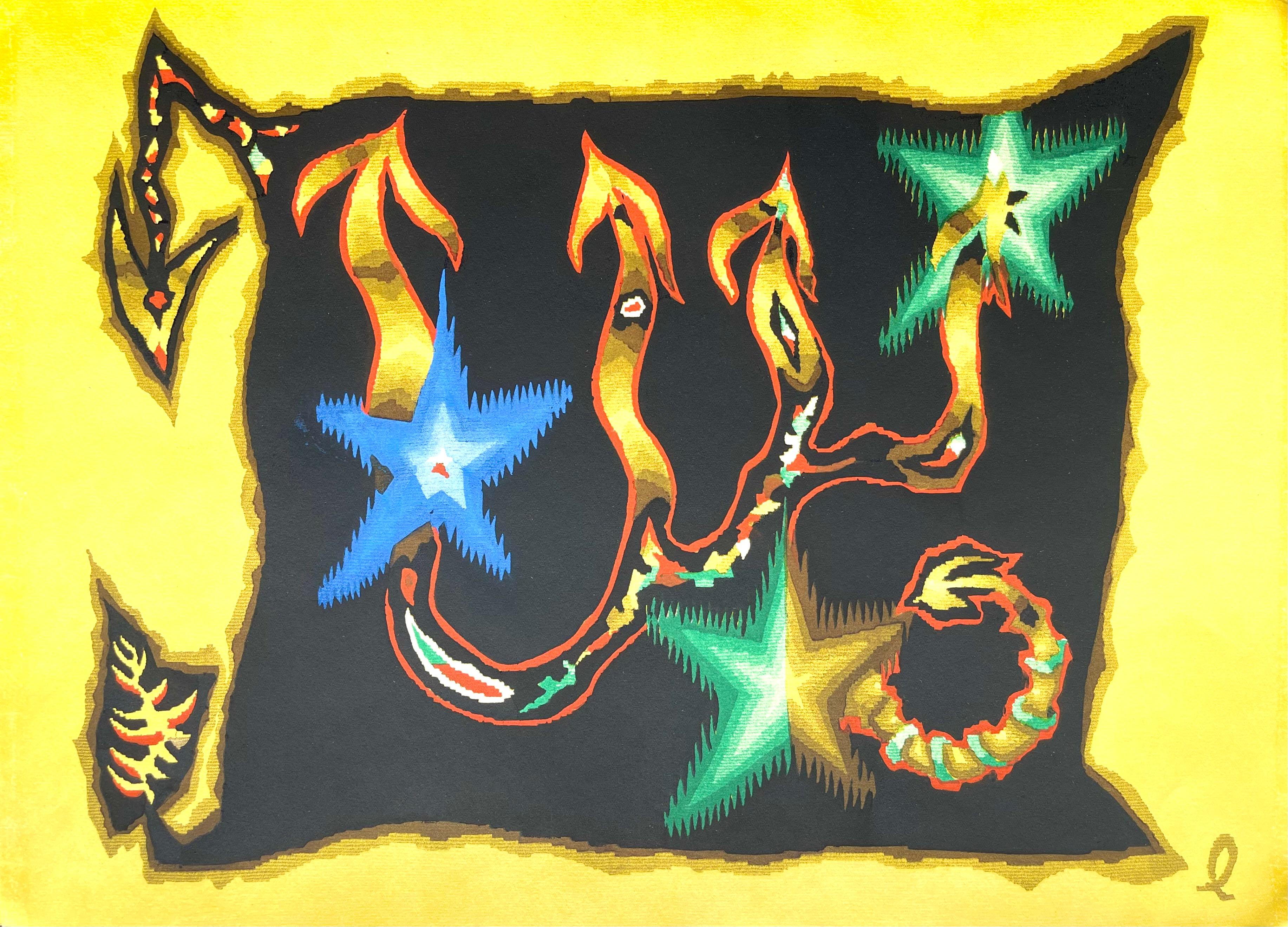 Jean Lurcat Landscape Print - Le Scorpion (Scorpio), Les Signes du zodiaque, Jean Lurçat