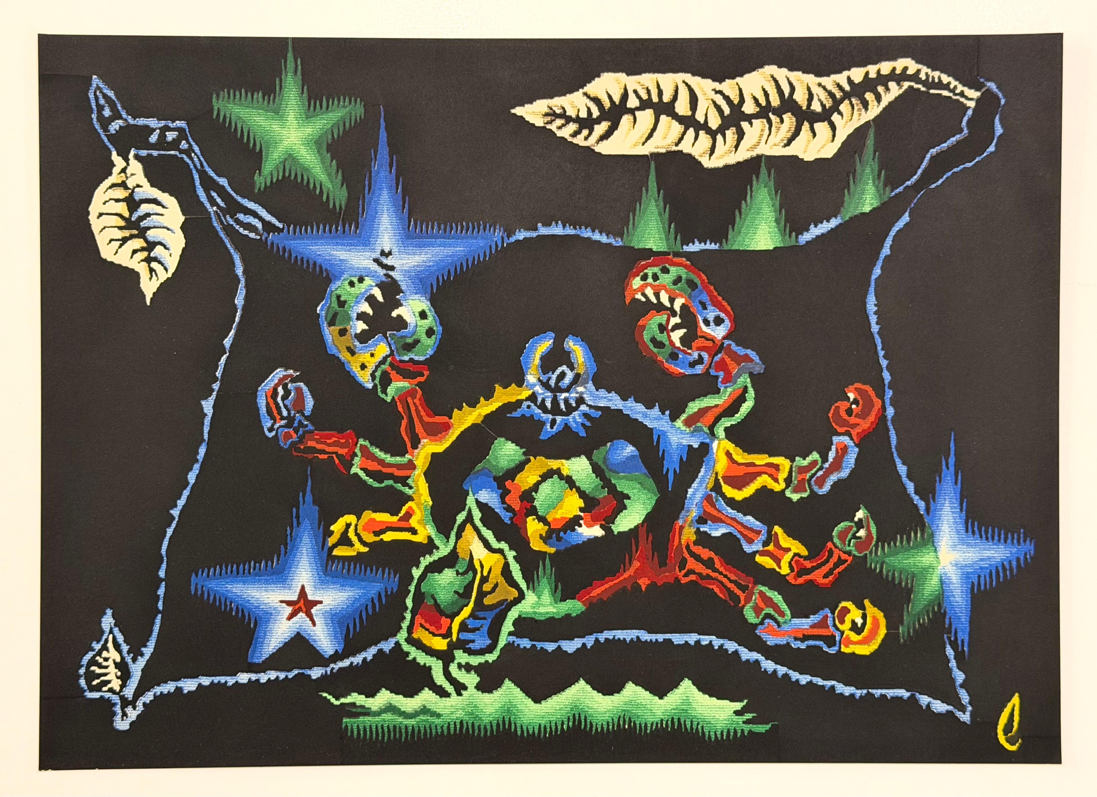 Lithografie – Tierkreiszeichen: Krebs