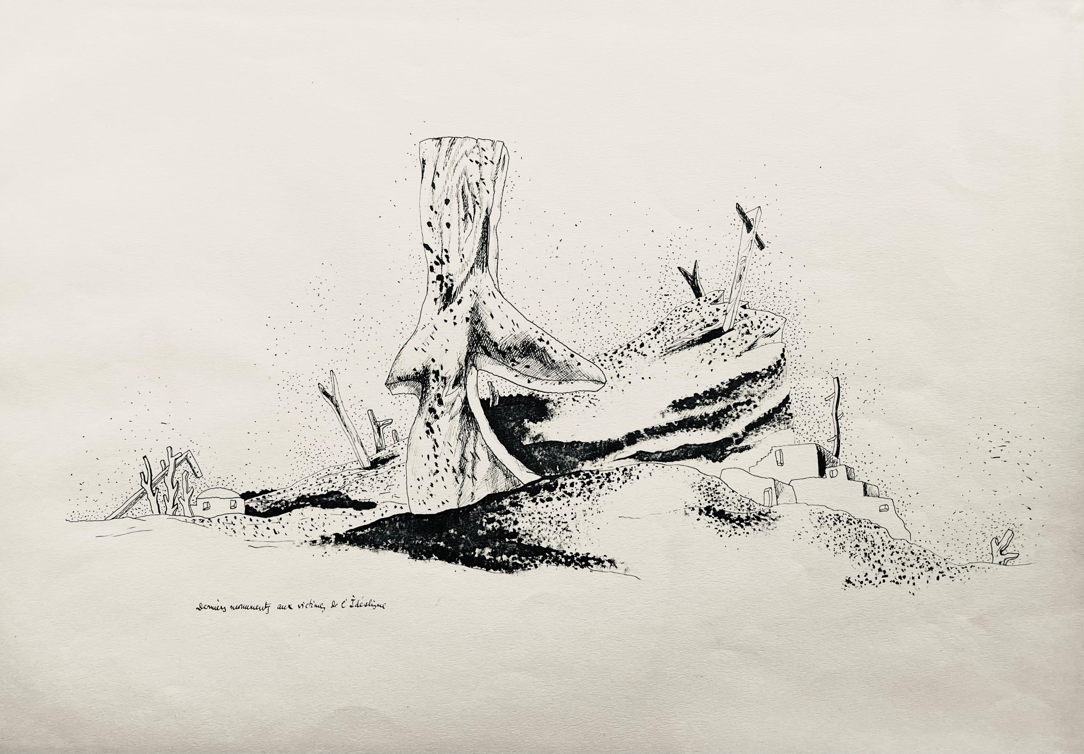 Lurçat, derniers monuments aux victimes, huit dessins à la plume (dopo)