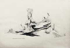 Lurçat, derniers monuments aux victimes, huit dessins à la plume (après)