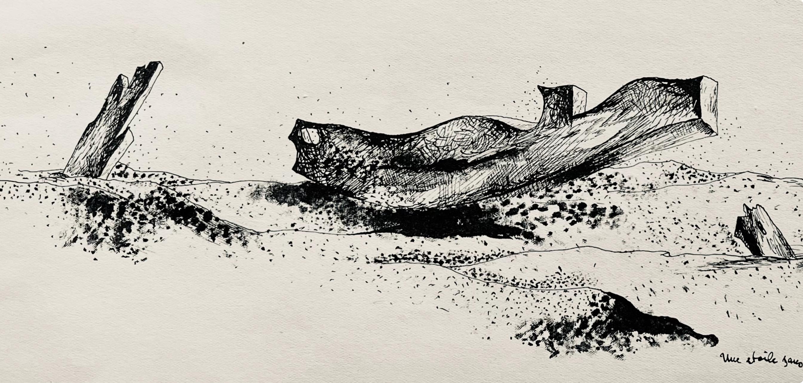 Lurçat, une étoile sans étable, huit dessins à la plume (after) - Surrealist Print by Jean Lurcat