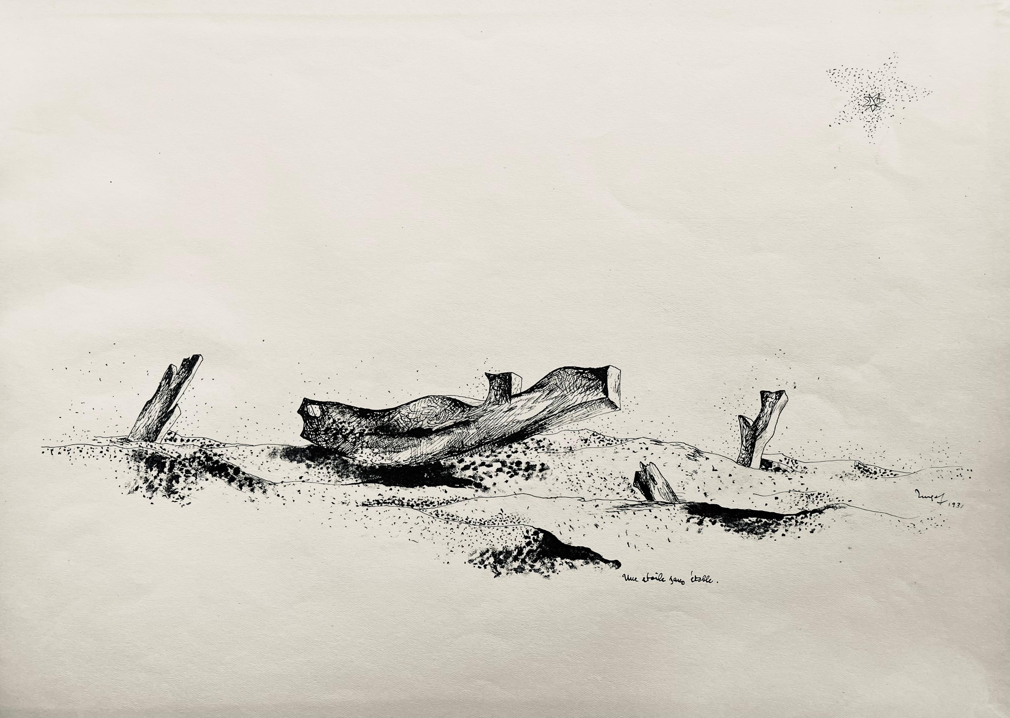 Lurçat, une étoile sans étable, huit dessins à la plume (después)