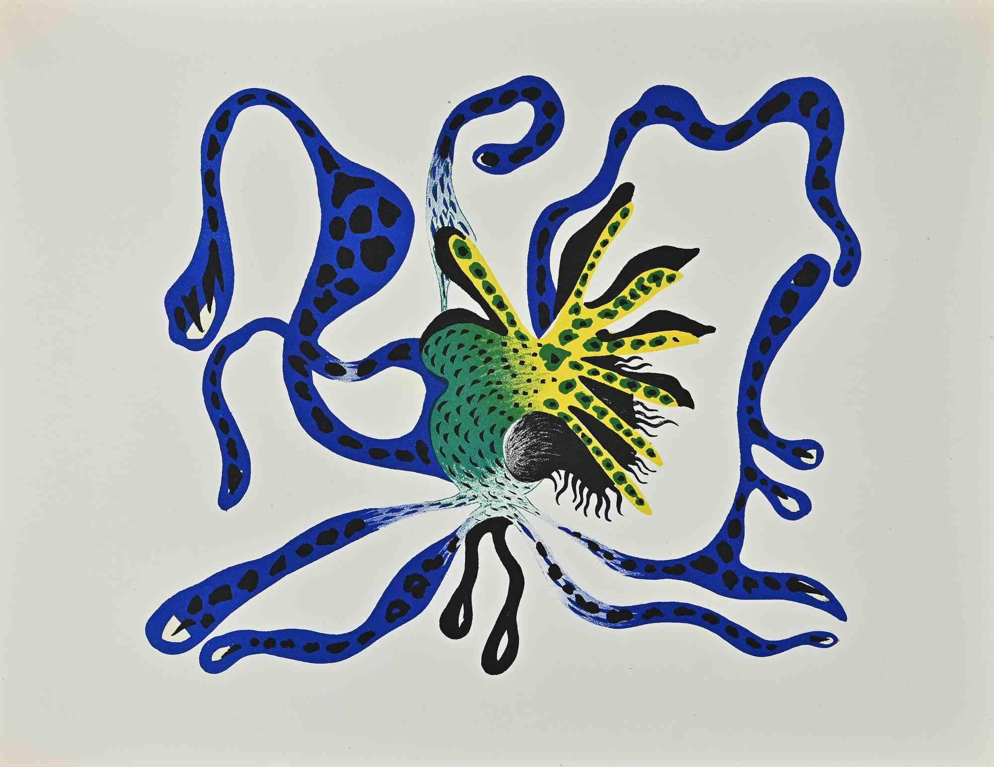 Octopus - Woodcut by Jean Lurçat - 1948