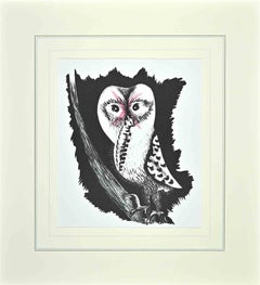 Owl - Original Lithograph By Jean Lurçat - 1948