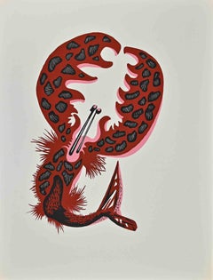 Prawn - Woodcut by Jean Lurçat - 1948