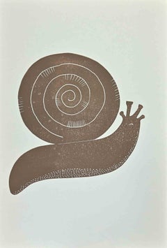 Snail - Original Lithograph by Jean Lurçat - Mid 20th Century