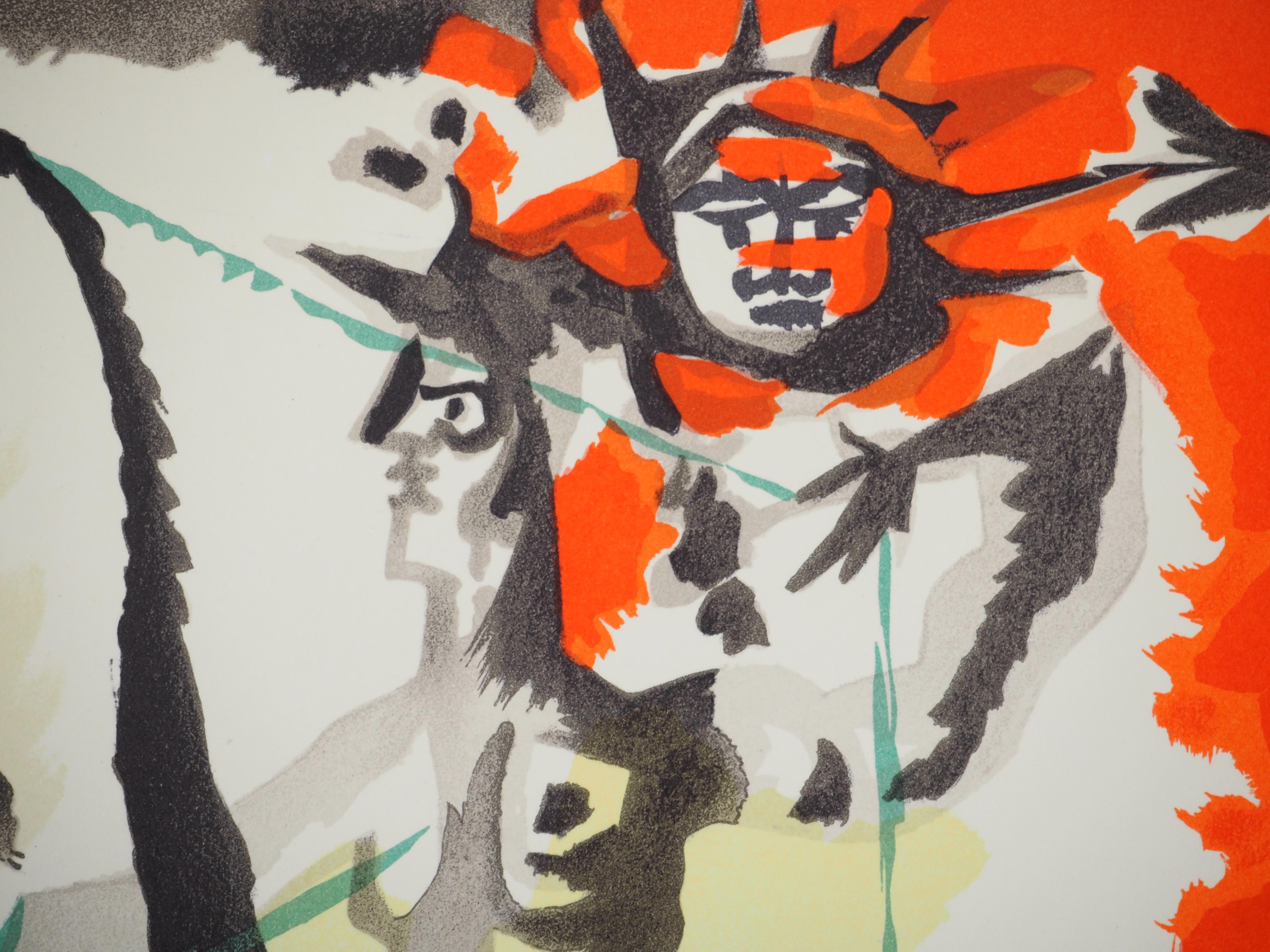 Sport : The Surrealist Archer - Original Lithograph (Mourlot) For Sale 1