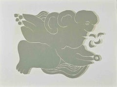 The Cloudy Woman - Lithograph By Jean Lurçat - Mid-20th Century