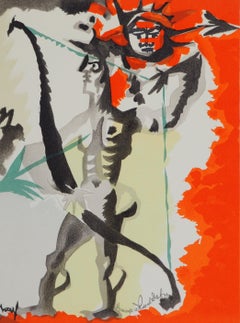 El arquero surrealista - Litografía original (Mourlot)