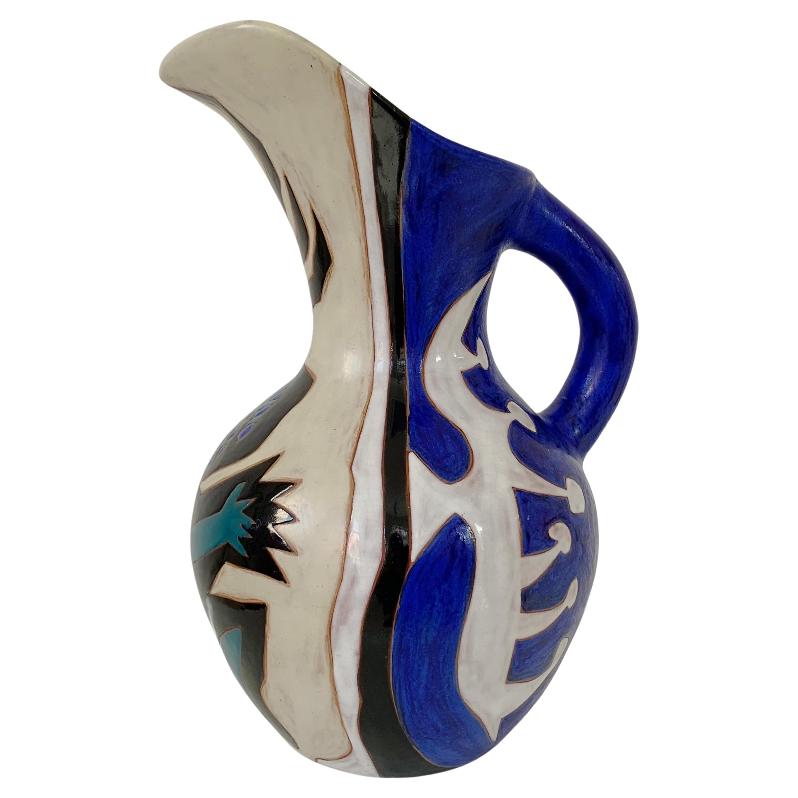 Mid-Century Modern Jean Lurcat Rare Large Signed Ceramic, circa 1950, France.