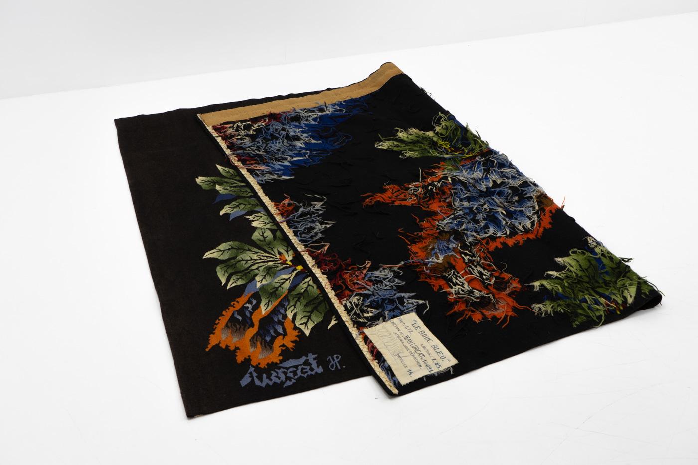 Jean Lurçat Woolen Tapestry, “Le Bouc Blue” – France 1950s For Sale 8