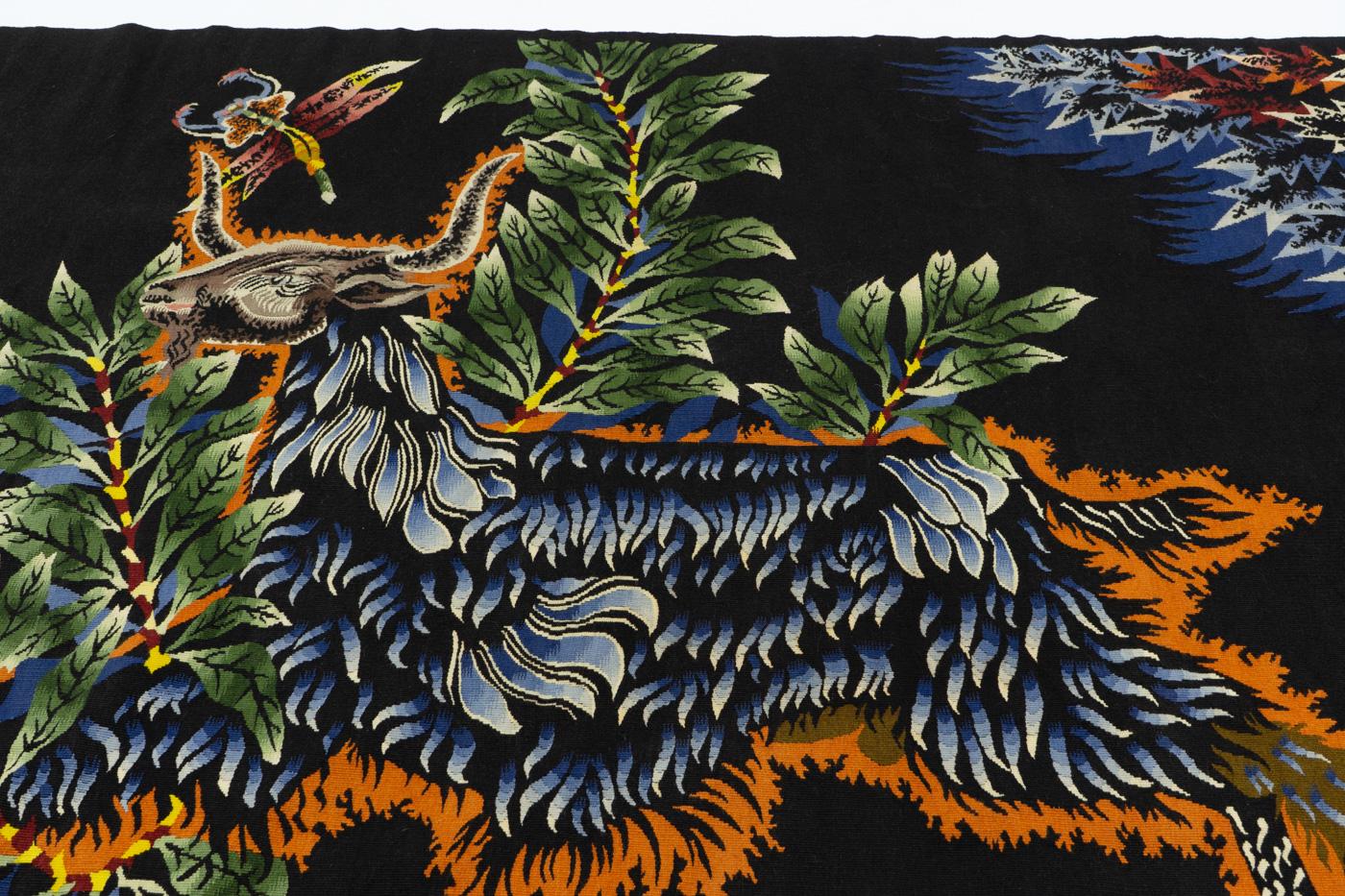 Jean Lurçat Woolen Tapestry, “Le Bouc Blue” – France 1950s In Good Condition For Sale In Renens, CH