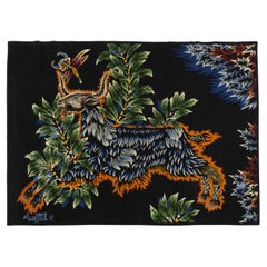 Jean Lurçat Woolen Tapestry, “Le Bouc Blue” – France 1950s