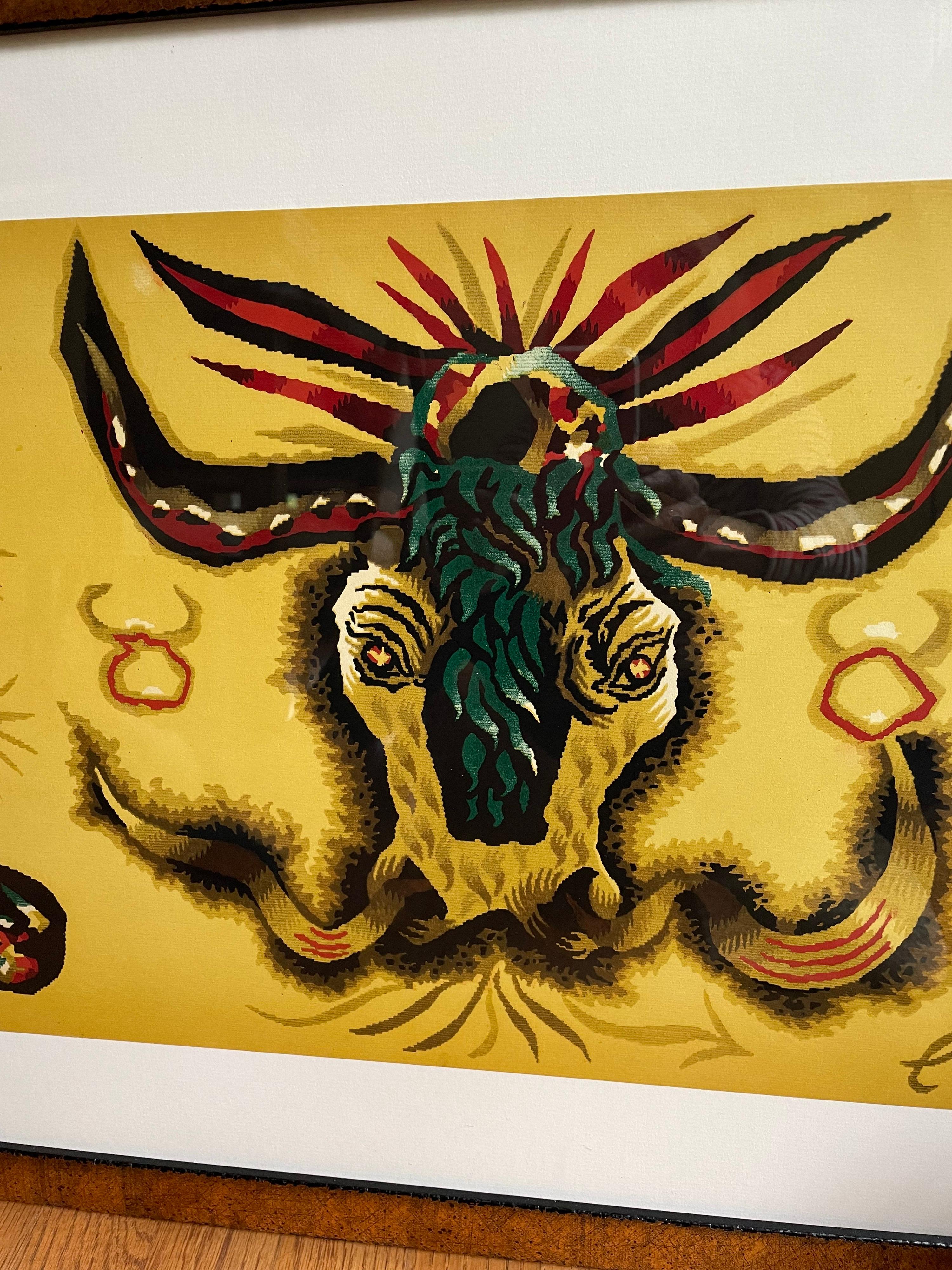Jean Lurcat Zodiac Tapestry Lithograph In Good Condition For Sale In Chicago, IL